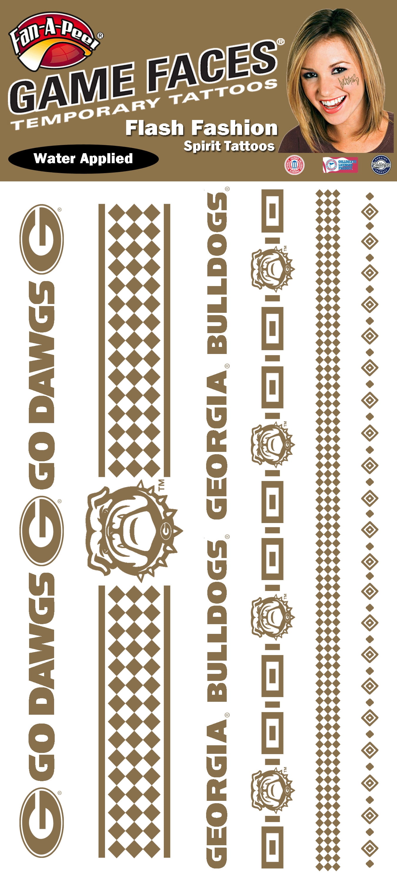 FanAPeel Water Based Temporary Tattoos Hypoallergenic Peel and Stick Waterproof