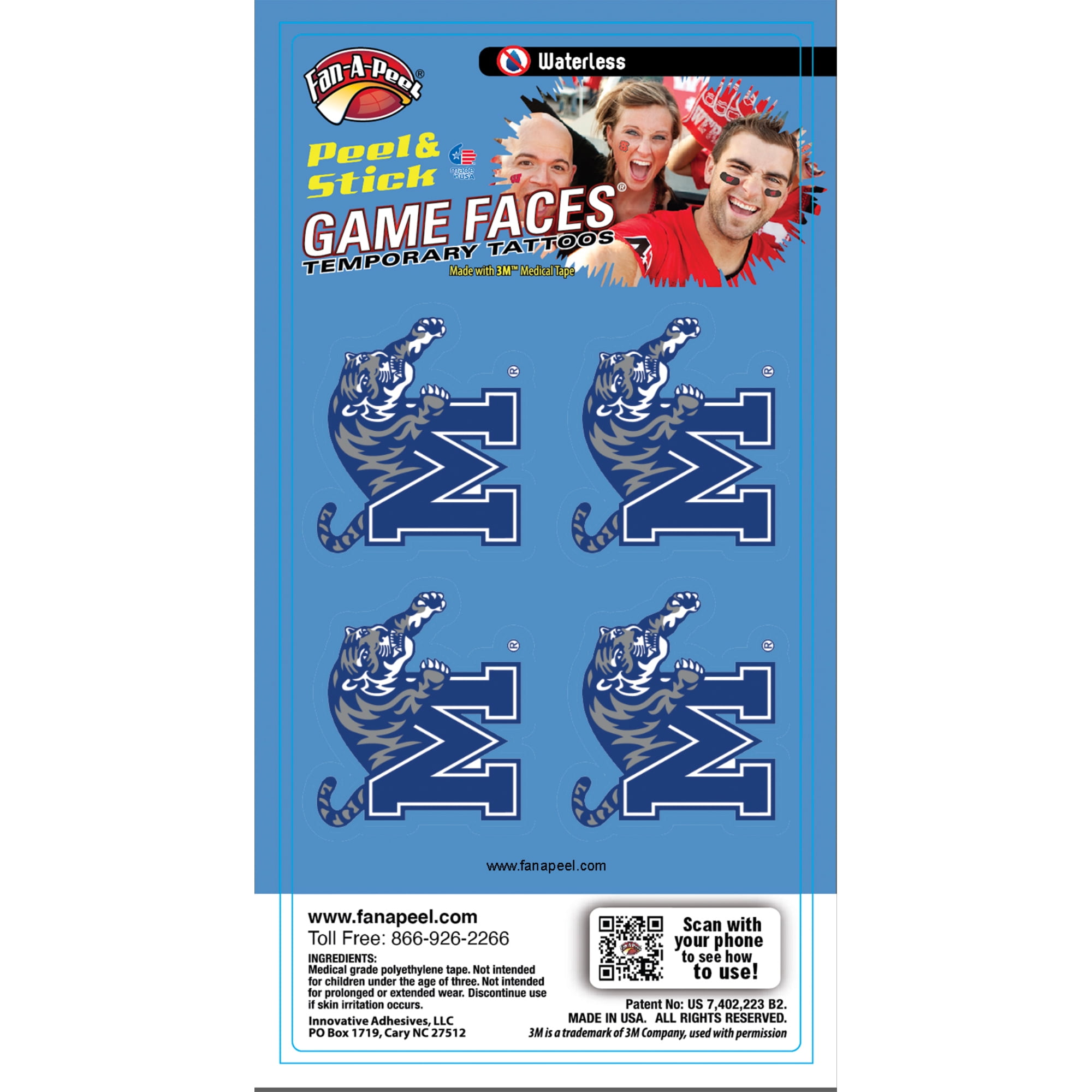 Fan-A-Peel Texas Tech Waterless Temporary Tattoos – Peel & Stick, Waterproof, Hypoallergenic