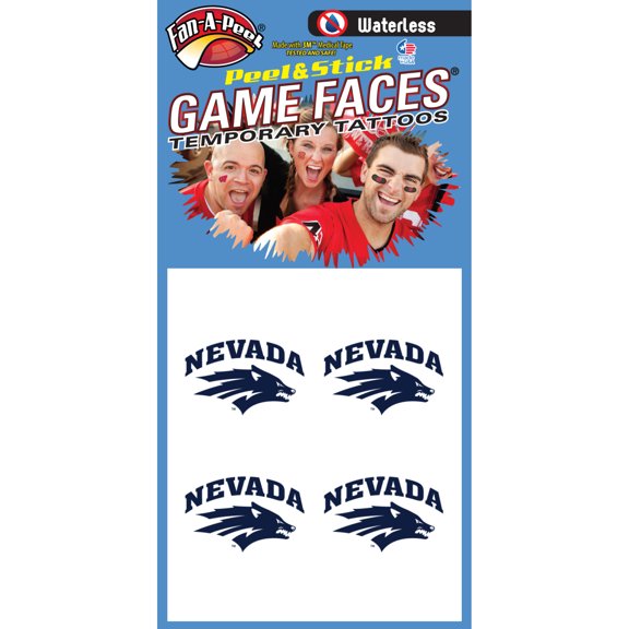 Fan-A-Peel Nevada Waterless Temporary Tattoos - Hypoallergenic Peel and Stick Waterproof Temporary Tattoos - Officially Licensed