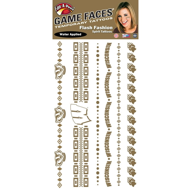 FanAPeel Wisconsin Water Based Temporary Tattoos Hypoallergenic