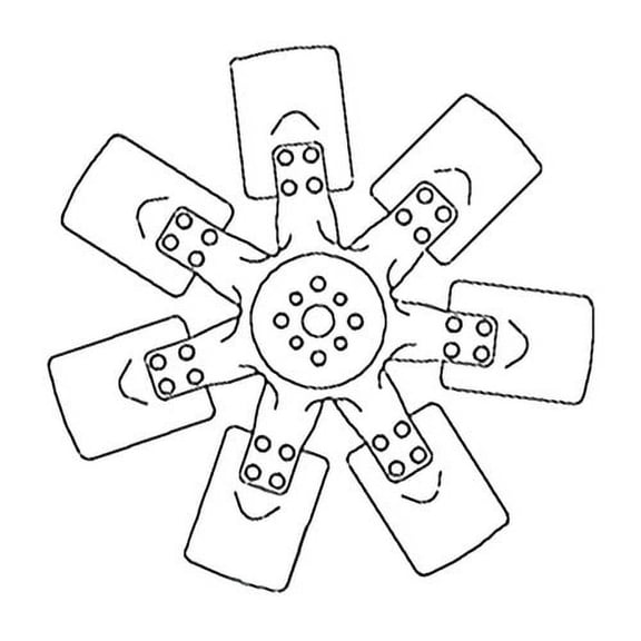 Fan Blade - 7 fits Case IH 5120 5230 5240 5220 5250 5130 5140 1998741C2