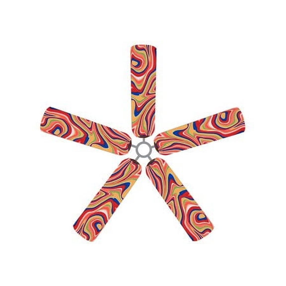 Fan Blade Designs Swirling Rainbow Ceiling Fan Blade Covers