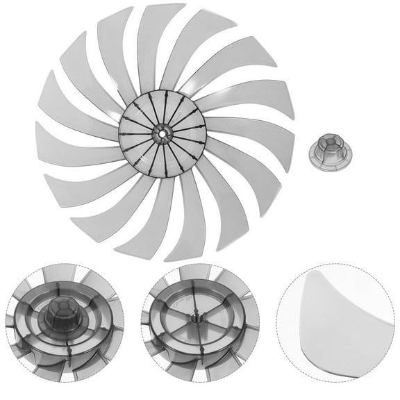 Amosfun Universal Black Plastic Fan Blades for Indoor Standing Fan Low Noise Design