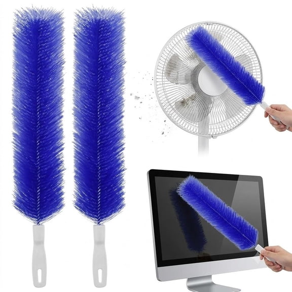 Fan Brush for Cleaning, Bendable Microfiber Duster with Flexible Core for High Reach, Ideal for Dusting Electric Fans and Computer Screens