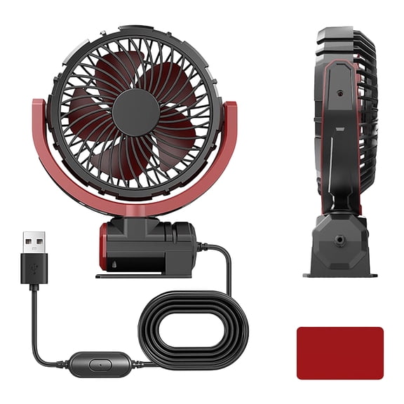 Fan for Car | Usb Powered Portable Personal Cooling Fan for Vehicle Home Office Use, Great Gift for Drivers Travelers, Compact Small Black Fan 8.27X2.91X1.97 in
