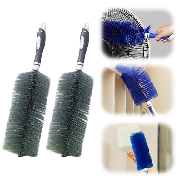 Fan Cleaner Brush, Bendable Microfiber Duster for Ceiling Fans, Blinds, Air Conditioner Vents and Floor Vents, Reusable Flexible Dust Cleaning Brush for Hard to Reach Places