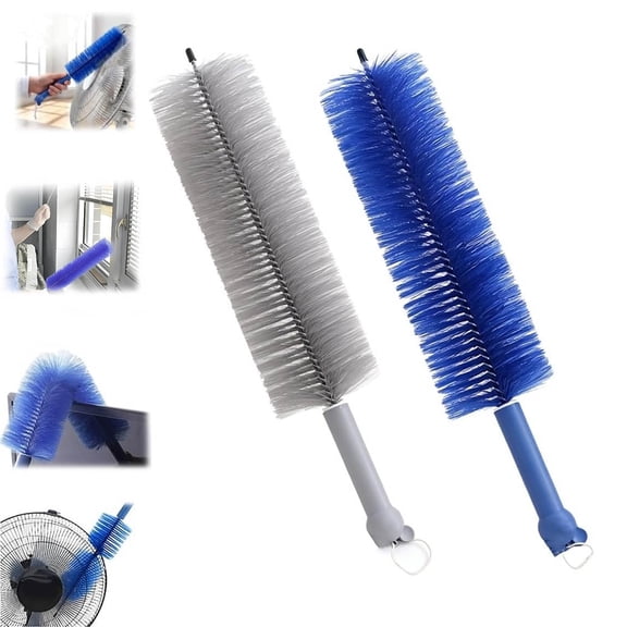 Fan Cleaner Brush, Flexible Ceiling Fan Cleaner, Bendable Dusting Brush for Electric and Blind, Reusable Microfiber Dust Collector, ldeal for Electric Fans Air Conditioning, Home Car Vents, Curtain