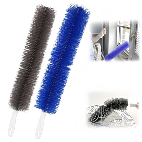 Fan Cleaning Brush Bendable Cobweb Duster Cobweb Duster, Bendable Fan Duster, Plastic Fan Cleaner Brush, Microfiber Head Dusting Brush (Mixed 2pcs)