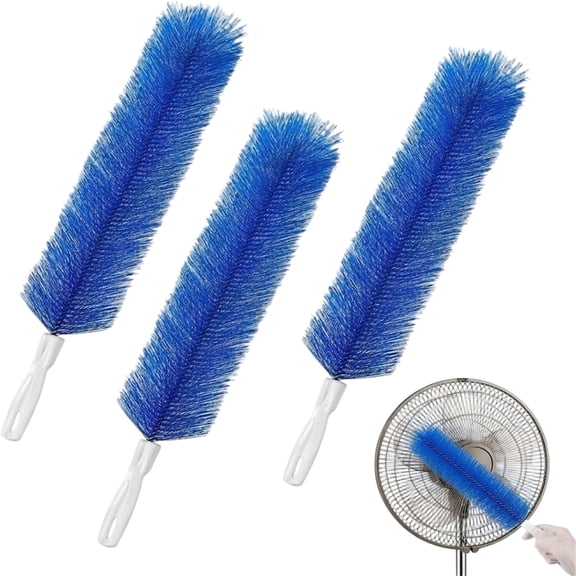 Fan Cleaning Brush,Dust Brush,Microfiber Head Dusters For Cleaning,Dryer Vent Cleaner Kit,Reusable Dust Remover Washable,For Electric Fans Air Conditioning, Home Car Vents, Curtain,3Pc