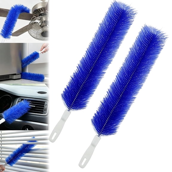 Fan Cleaning Brush, Reusable Dust Remover Washable, Bendable Microfiber Head for Electric Fans Air Conditioning, Home Car Vents, Curtain