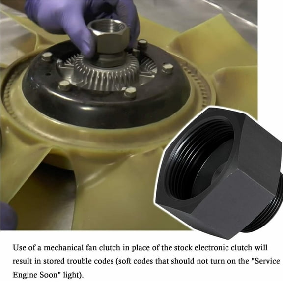 Fan Clutch Conversion Adapter for Ford 6.0L 2003-2007 F-Series and Excursion, Mechanical Clutch Swap, 1-Pack