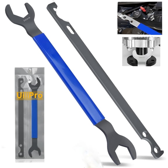 Fan Clutch Removal Tool kit,32mm Wrench & 36mm Wrench,Water Pump Pulley Holder for BMW, Ford, GM, Dodge,Chevrolet,Jeep Tool,Water