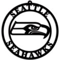 thumbnail image 1 of Black Seattle Seahawks 16'' Team Logo Cutout, 1 of 2