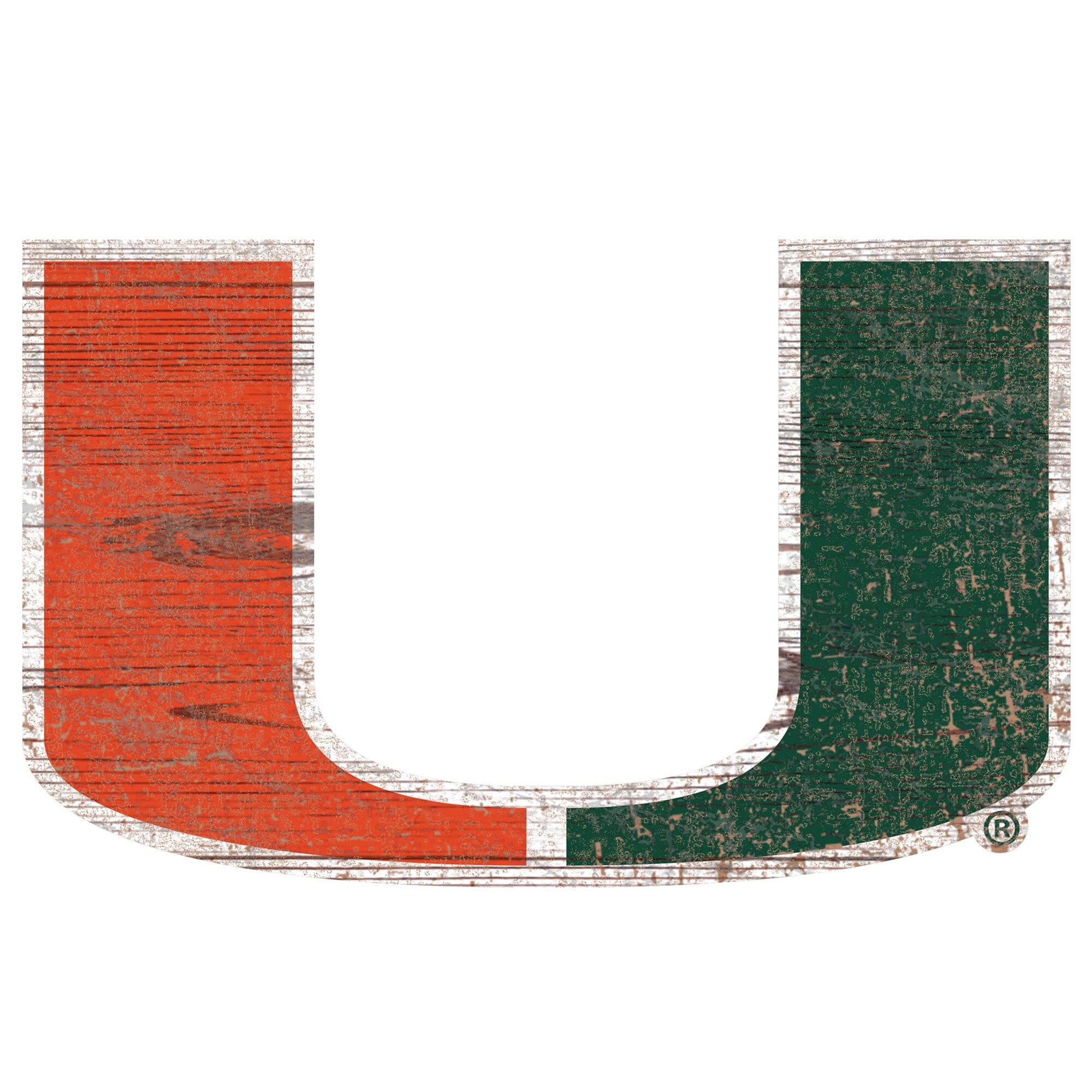 Miami Hurricanes Team Decal - 4" X 4" Permanent Vinyl U Logo Sticker For Cars & Windows - View #11