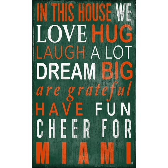 Fan Creations NCAA In This House Sign