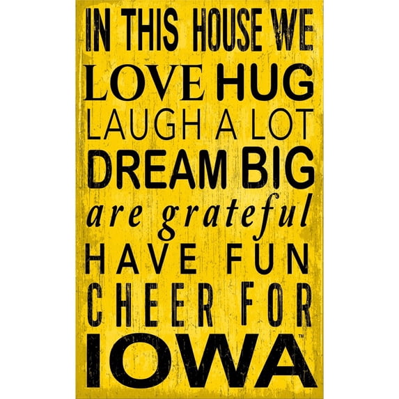 Fan Creations NCAA In This House Sign