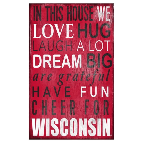 Fan Creations NCAA In This House Sign