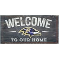 thumbnail image 1 of Baltimore Ravens 6" x 12" Welcome To Our Home Sign, 1 of 2