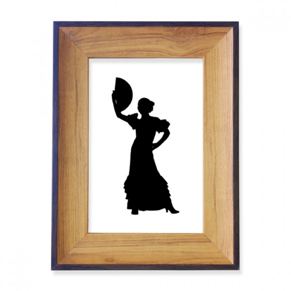Fan Dancing Performance Dancer Photo Frame Exhibition Display Art Desktop Painting