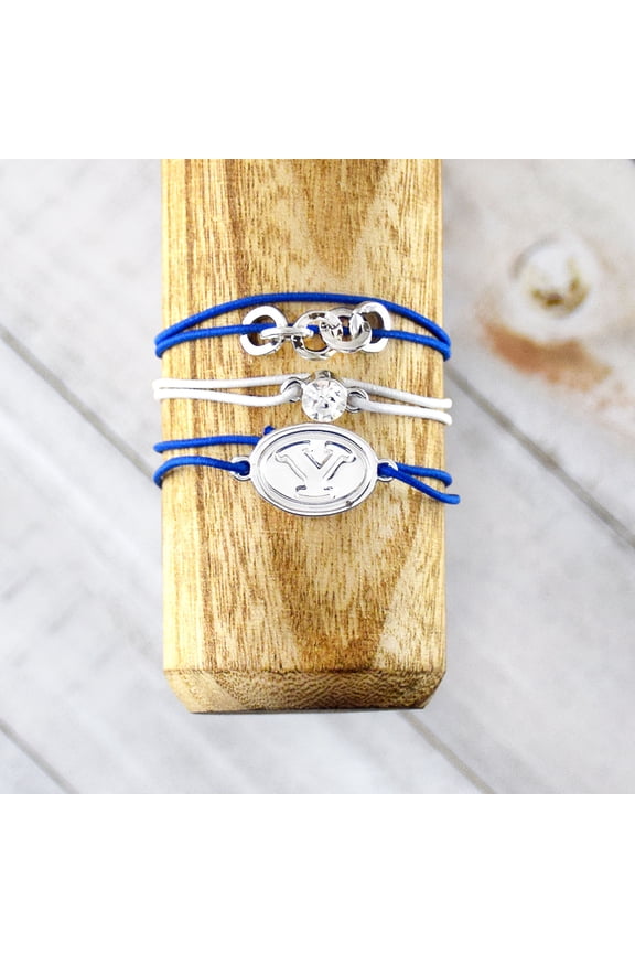 Fan Frenzy Gifts BYU Cougars Officially Licensed Elastic Bracelet 3 Pack