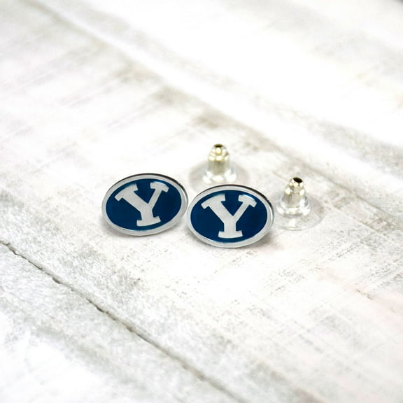 Fan Frenzy Gifts BYU Cougars Officially Licensed Post Earrings