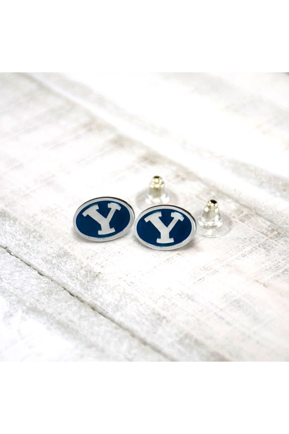 Fan Frenzy Gifts BYU Cougars Officially Licensed Post Earrings