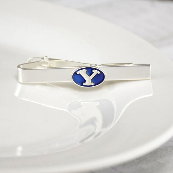 Fan Frenzy Gifts BYU Cougars Officially Licensed Silver Colored Tiebar