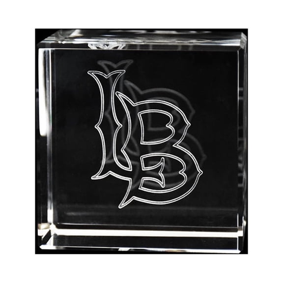 Fan Frenzy Gifts Cal State Long Beach 2.3" Laser Engraved Crystal Cube