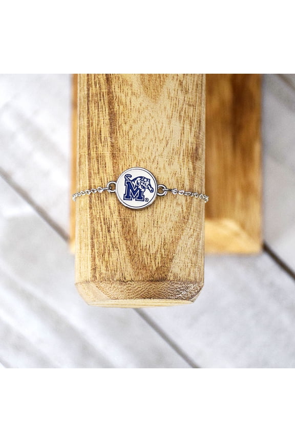 Fan Frenzy Gifts Memphis Tigers Officially Licensed Dainty 1 Charm Bracelet