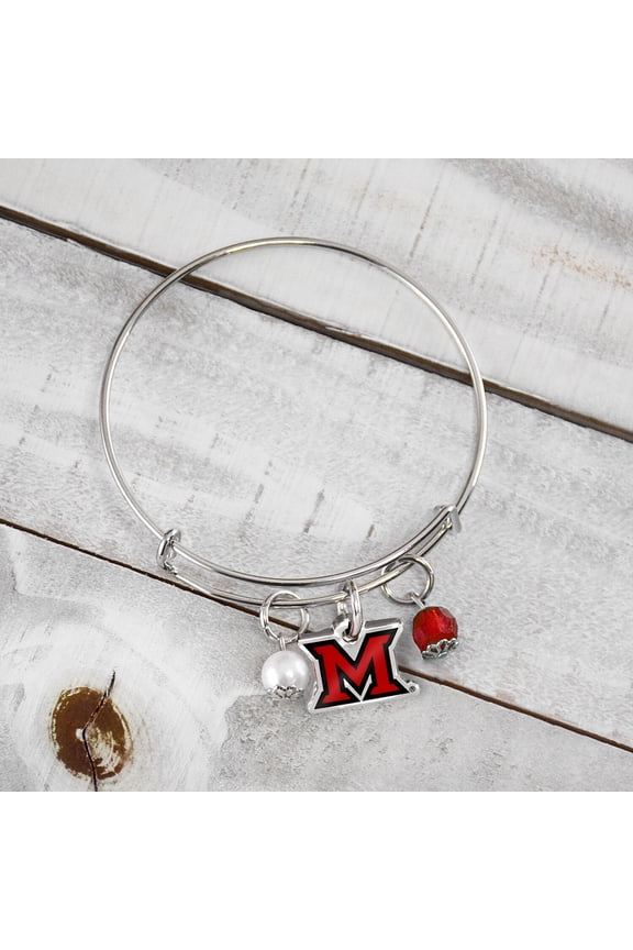 Fan Frenzy Gifts Miami Ohio Redhawks Officially Licensed Bangle Bracelet