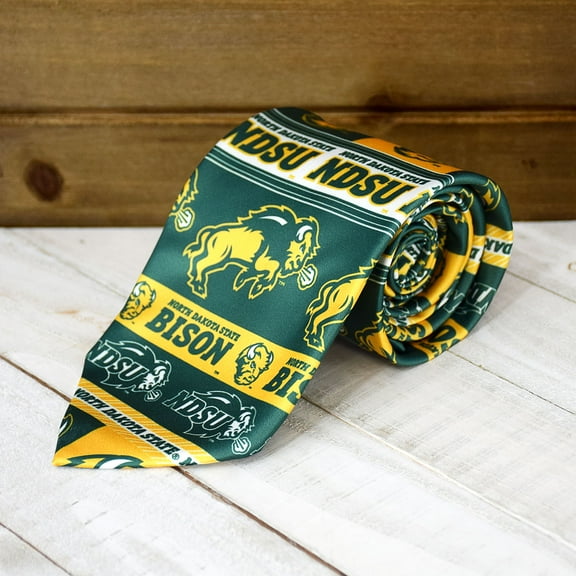 Fan Frenzy Gifts North Dakota State Bison Logo Men's Necktie Officially Licensed NCAA