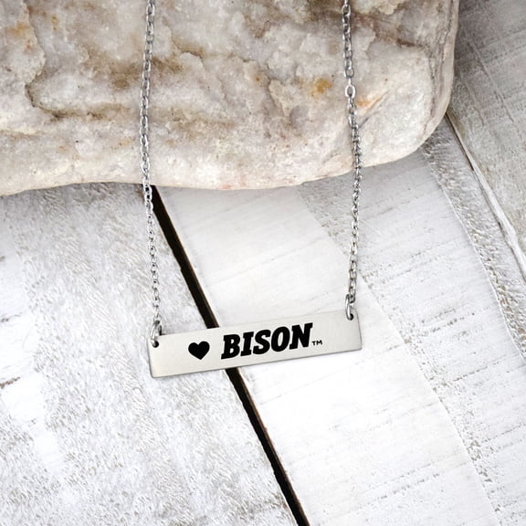 Fan Frenzy Gifts North Dakota State Bison Officially Licensed Bar Necklace