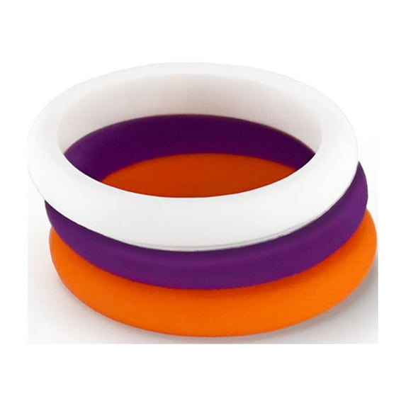 Fan Frenzy Gifts Purple Orange White 3 Pack (Clemson colors) Size 10
