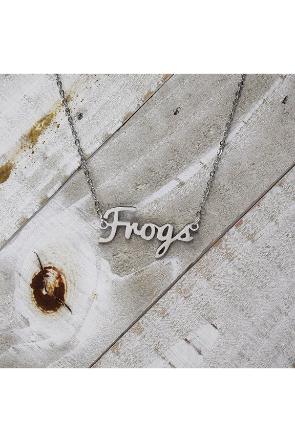 Fan Frenzy Gifts TCU Officially Licensed Laser Horned Frogs Script Necklace