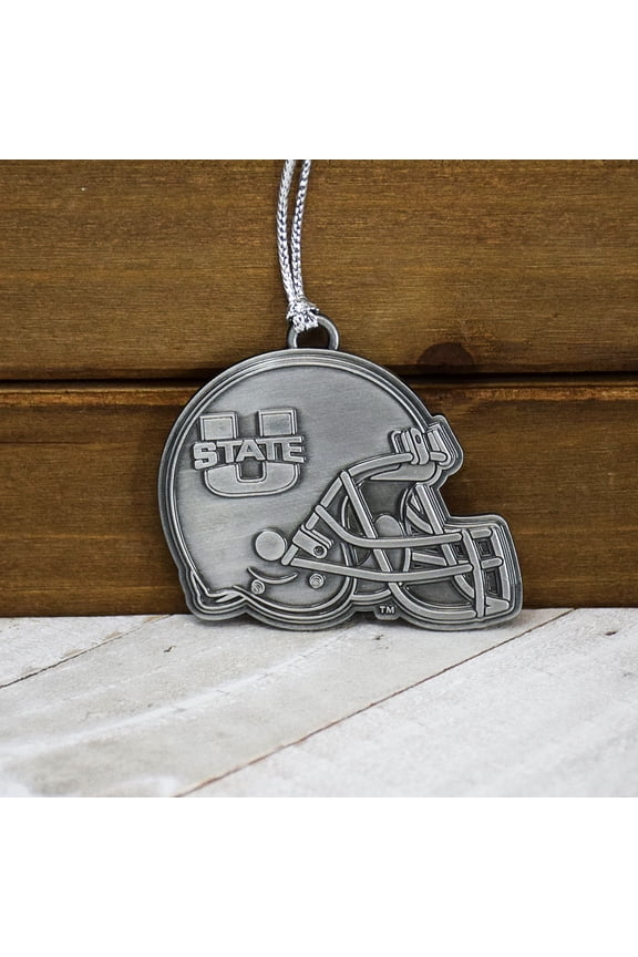 Utah State Aggies Officially Licensed Silver Helmet Ornament