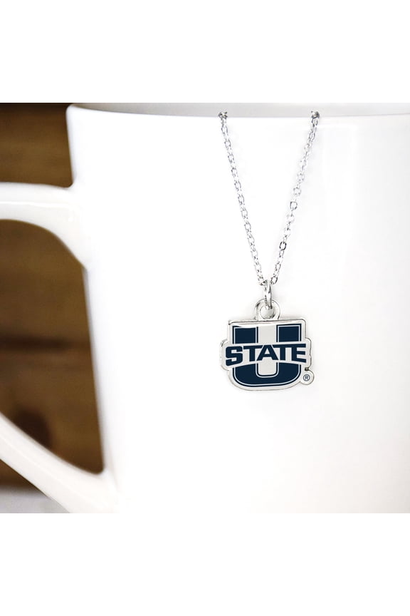 Fan Frenzy Gifts Utah State Aggies Officially Licensed U-State Silver Necklace
