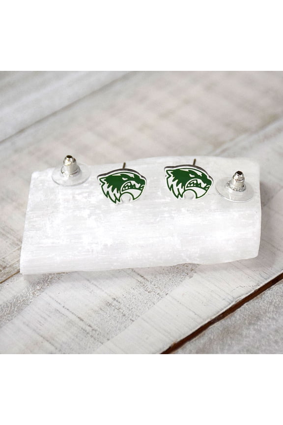 Fan Frenzy Gifts Utah Valley Wolverines UVU Officially Licensed Post Earrings