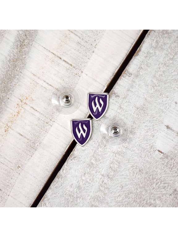 Fan Frenzy Gifts Weber State Wildcats Officially Licensed W Post Earrings