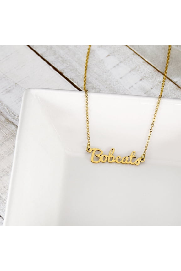 Fan Frenzy Gifts Western Michigan University Officially Licensed Laser Broncos Script Necklace