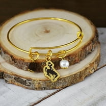 Fan Frenzy Gifts Wyoming Cowboys Licensed Bangle Bracelet