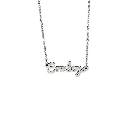 Fan Frenzy Gifts Wyoming Officially Licensed Laser Cowboys Script Women's Necklace with Pendent