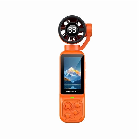 Fan Gimbal Camera 1080P HD with 180 Rotatable Lens, Anti-Shake Handheld Fan & Vlog Camera for Outdoor Travel