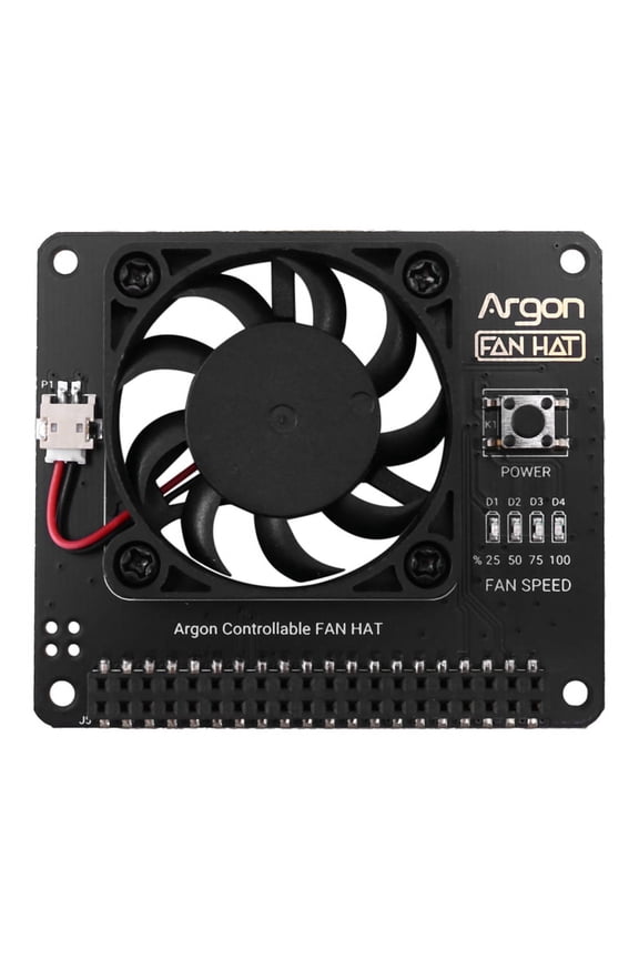 Fan HAT for / 3 Cooling with Software Adjustable Speed 40mm Big Raspberry Pi4