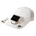 thumbnail image 1 of Fan Hat with Solar Charging, 3 Speed Adjustable Breathable Mesh, 1 Pack White for Adult, Outdoor Fishing Hiking Camping Summer Sun Protection Baseball Cap, 1 of 8