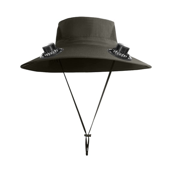 Fan Hat, Solar Fan Hat, USB Rechargeable Cooling Hat, Summer Sun Hat with Fan, Ventilated Fisherman Hat, Outdoor Cooling Hat for Sun Protection, Portable Personal Fan Hat