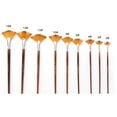 thumbnail image 1 of Triani Fan Hog Bristle Art Brushes  Wooden Artist Soft Anti-Shedding Paint Brushes for Painting (9 Pieces), 1 of 7
