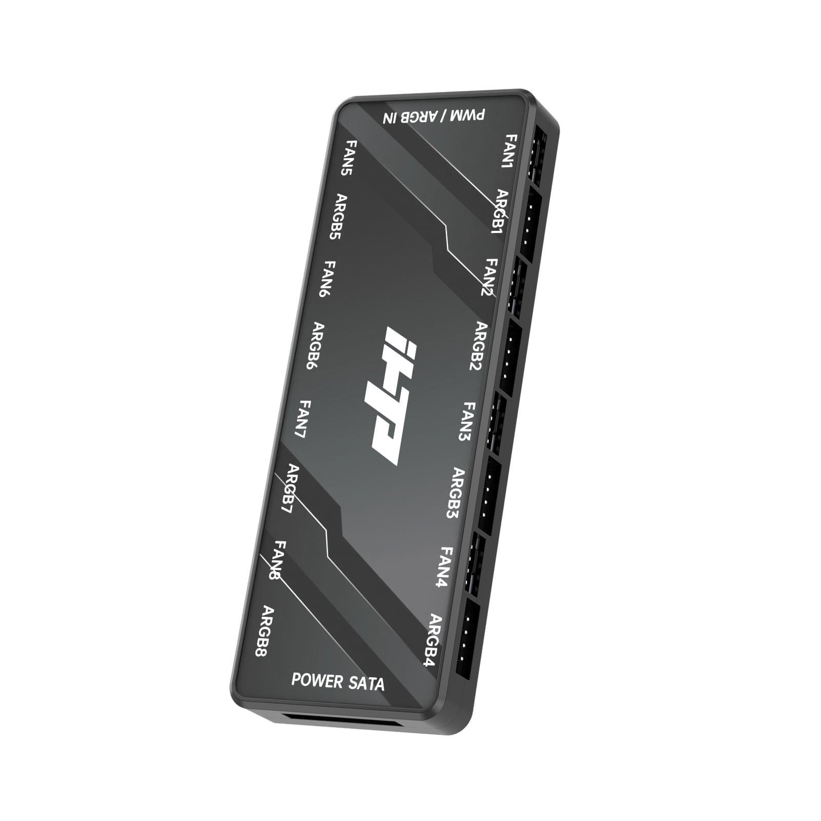 Fan Hub,5V3pin ARGB Hub+12V 4pin PWM Hub, PC Fan Hub Total 16 Ports ...