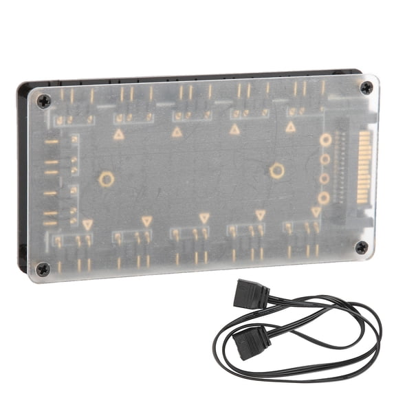 Fan Hub, High Efficiency Multifunctional Magnetic Fixation 3 Pin Fans Controller For AURA Motherboard