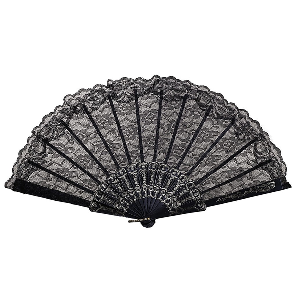 Fan Lace Wedding Chinese Silk Style Party Folding Hand Flower Dance Held Fans Standing Floor Fans Oscillating