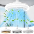 thumbnail image 1 of Fan Light under $5! Xqxayjr LED Ceiling Fan Light with Aromatherapy, E27 Bulb Base 3-Speed Fan, Adjustable Head Light for Bedroom, Study, Living Room, Energy Saving Fan Lamp, 1 of 9